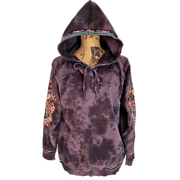 Sundance Moonlight Sky Tie Dye Hoodie Embroidered Anthropology Women's SZ:S - Picture 2 of 11